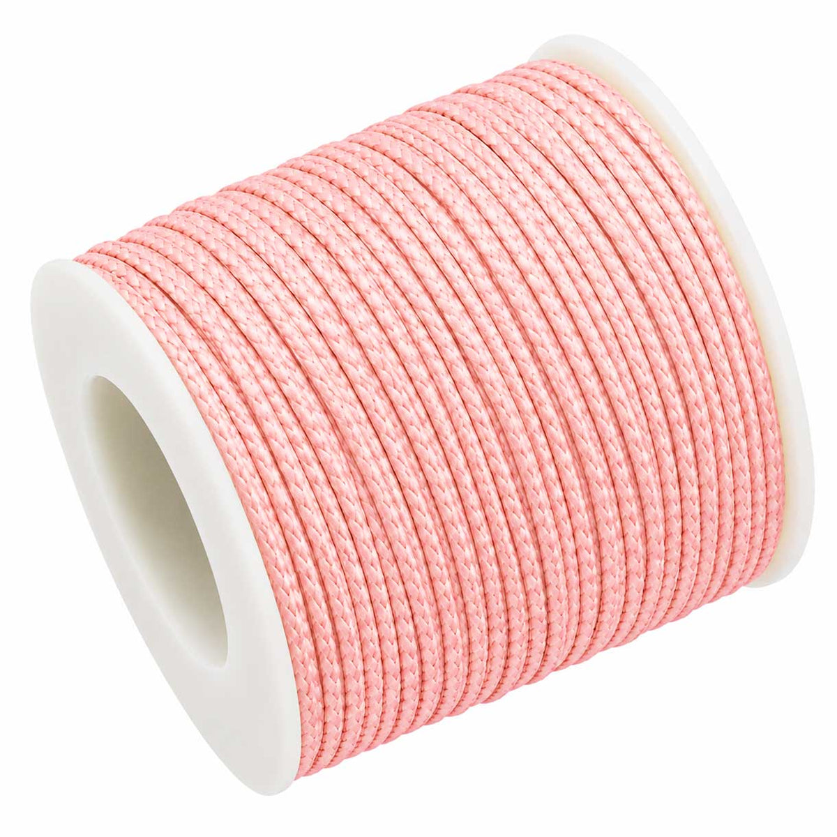 1 mm Pink Round Waxed Poly/Cotton Cord/Thread 100 yd (91.4 m) 280-
