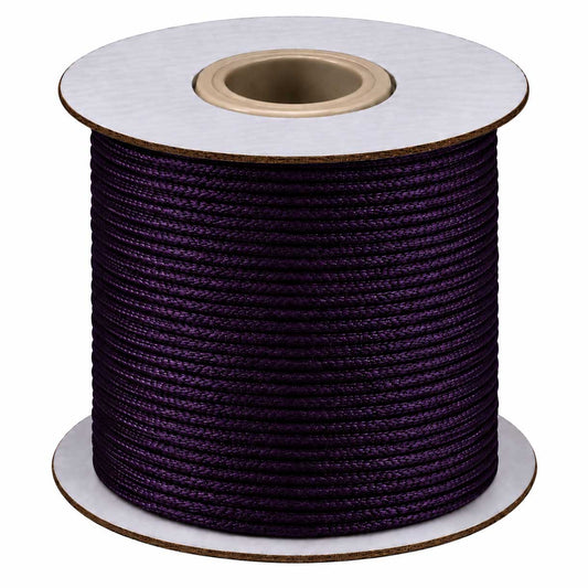 1 mm Purple Round Waxed Polyester Cord/Thread 85 yd (77.5 m) 280-