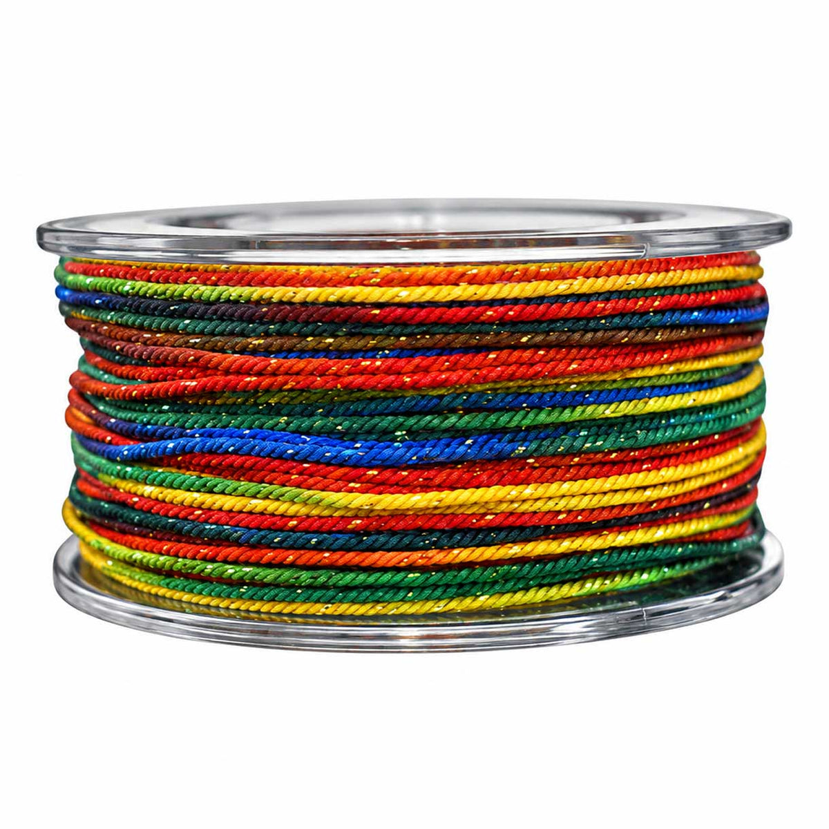 1 mm Rainbow Metallic Segmented/Gradient Polyester Cord/Thread 29.5 yd (27 m) 280-