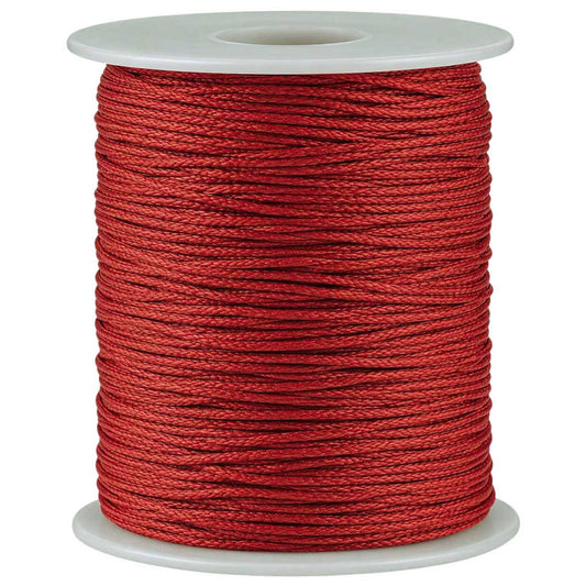1 mm Red Round Waxed Cotton Cord/Thread 100 yd (91.4 m) 280-
