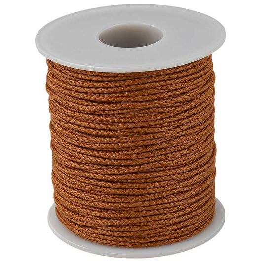 1 mm Sienna Round Waxed Poly/Cotton Cord/Thread 100 yd (91.4 m) 280-
