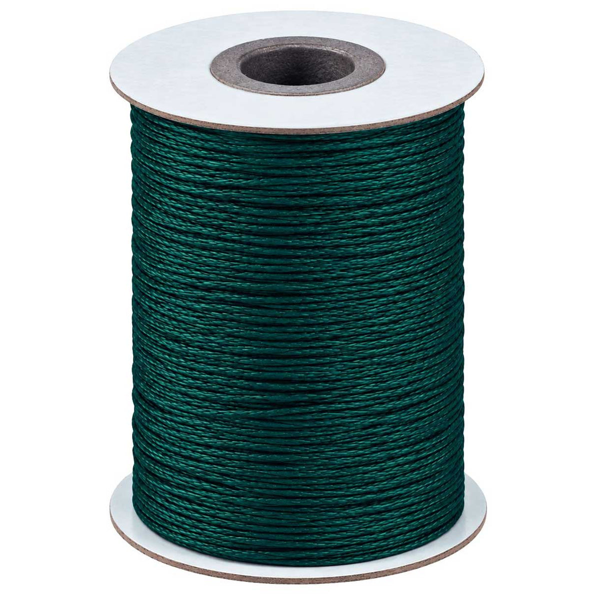 1 mm Teal Round Waxed Polyester Cord/Thread 85 yd (77.5 m) 280-