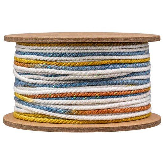 1 mm White Segmented/Gradient Cotton Cord/Thread 32.5 yd (30 m) 280-