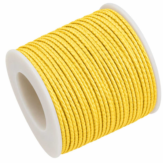 1 mm Yellow Round Waxed Poly/Cotton Cord/Thread 100 yd (91.4 m) 280-
