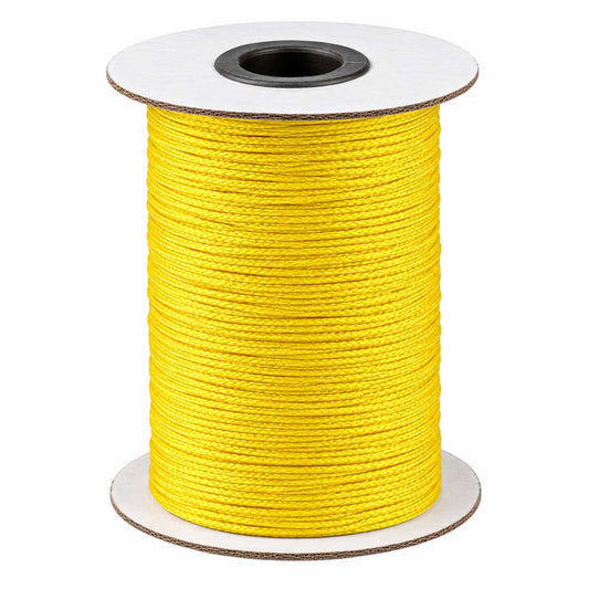 1 mm Yellow Round Waxed Polyester Cord/Thread 85 yd (77.5 m) 280-