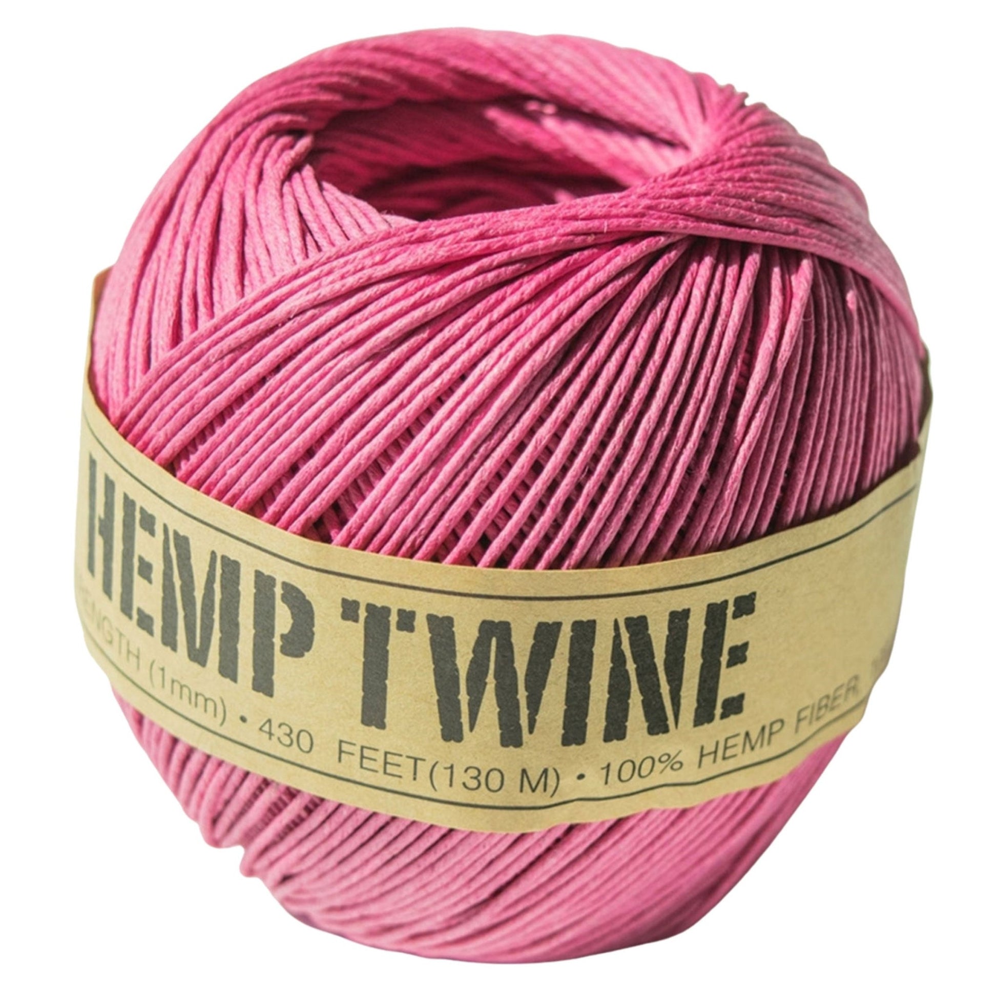 1mm (3/64") Pink Hemp Twine/Cord Ball - Paracord Galaxy