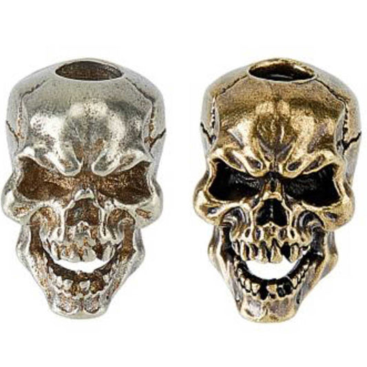 2 Brass Skulls Charm/Bead (2 pack)