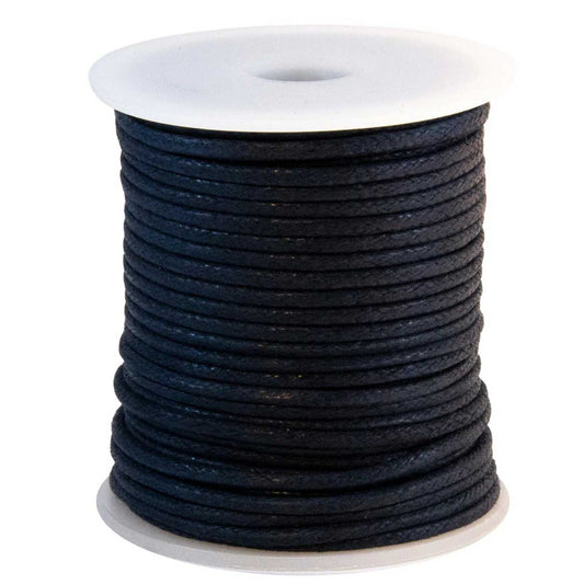 2 mm (5/64") Navy Waxed Cotton Cord/Thread Spool 22.75 m (75 ft)