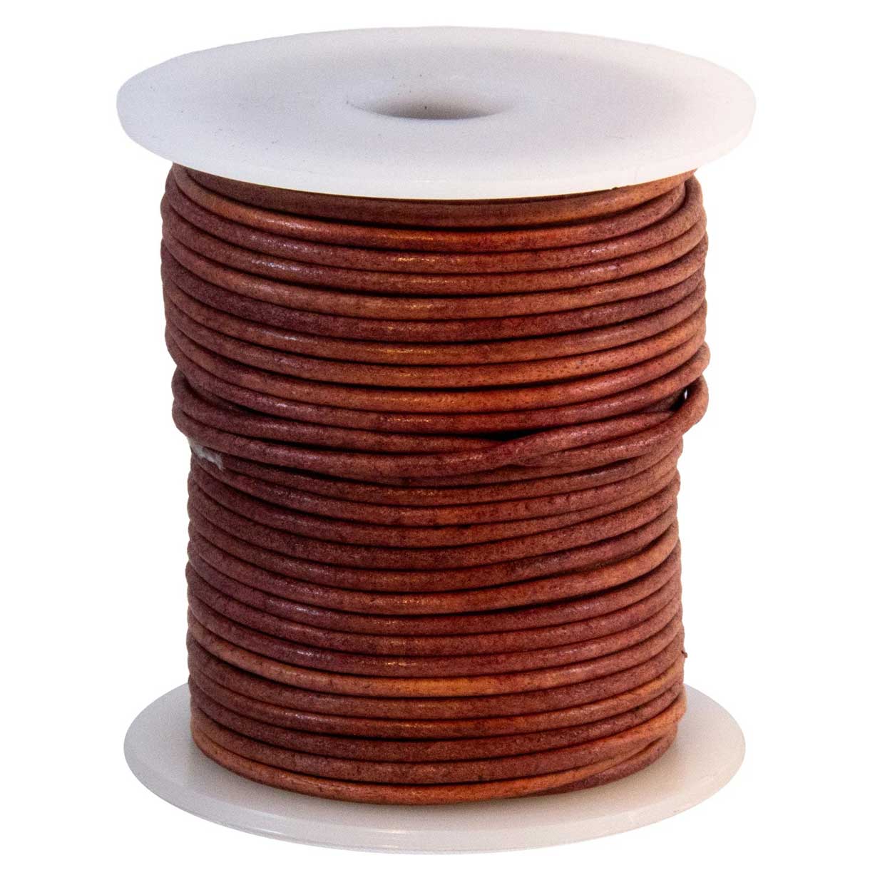 2 mm (5/64") Purple Antique Round Leather Cord Spool 22.9 m (75 ft)