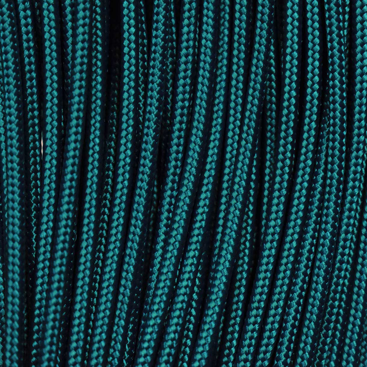 2.4 mm (3/32”) 275 Tactical Paracord Caribbean Blue Made in the USA Nylon/Nylon (100 ft) El Wood Braiding Co