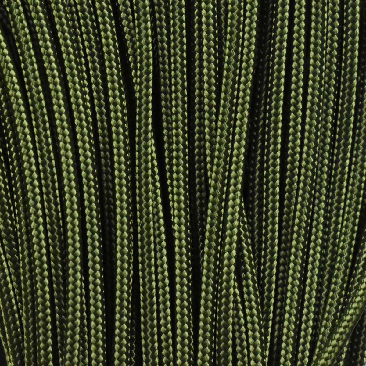 2.4 mm (3/32”) 275 Tactical Paracord Fern Green Made in the USA Nylon/Nylon (100 ft) El Wood Braiding Co
