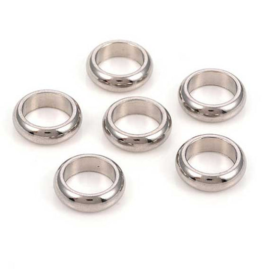 201 Stainless Steel Spacer Beads (10 Pack) 5mm