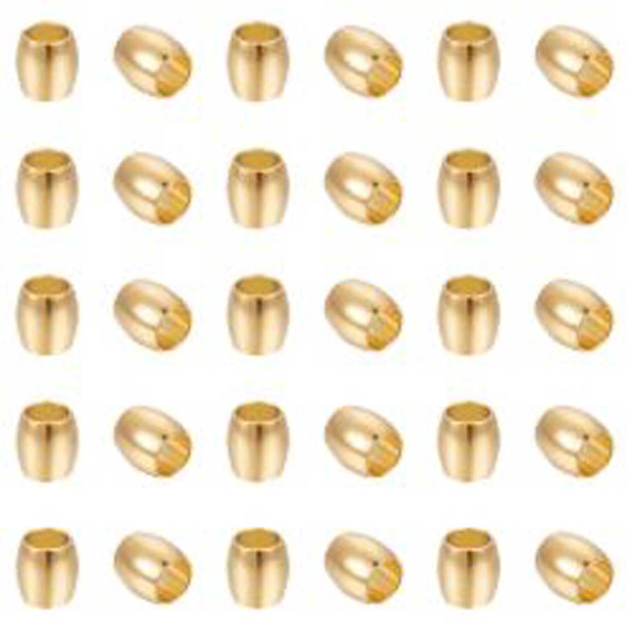 202 Stainless Steel Golden Barrel Bead/Charm (10 pack) 