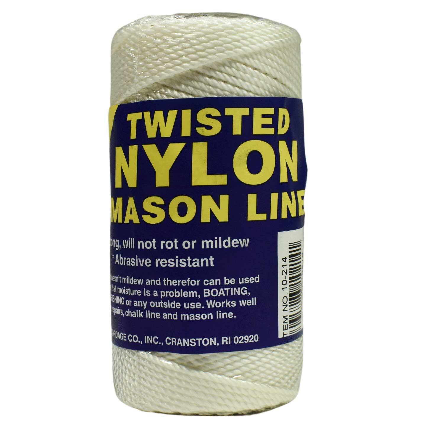 #21, 2 mm (5/64") White Twisted Nylon Mason Line 56 m (185 ft)