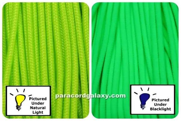275 Paracord Neon Green Made in the USA (100 FT.)  167- poly/nylon paracord