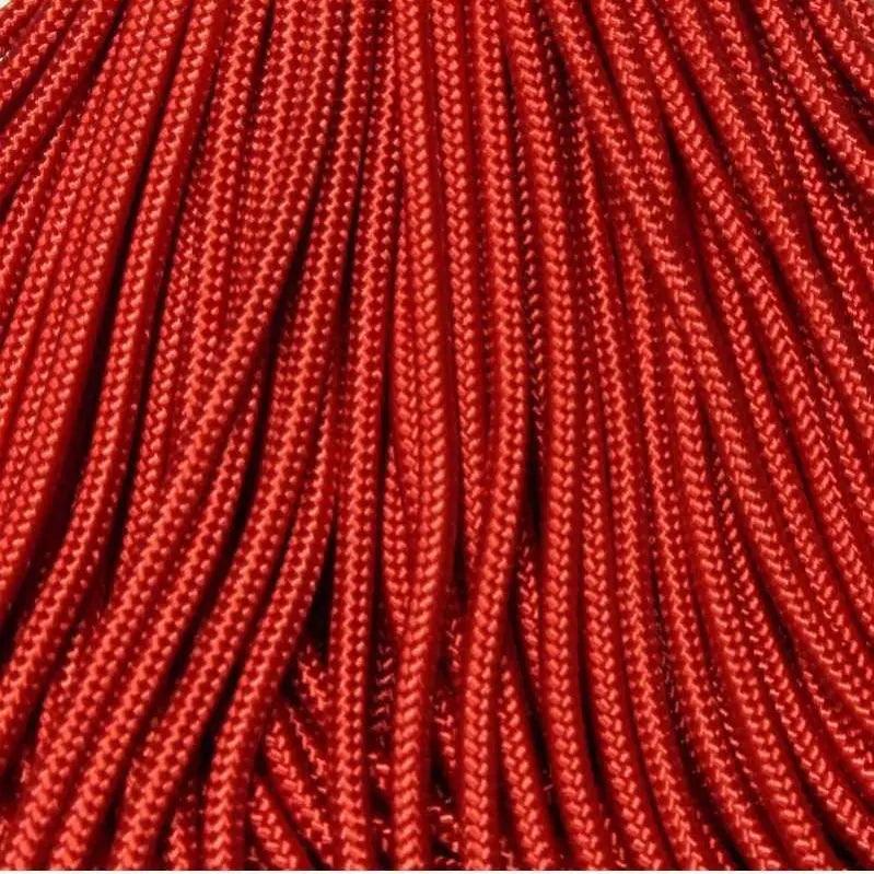 275 Paracord Red Made in the USA (100 FT.)  167- poly/nylon paracord