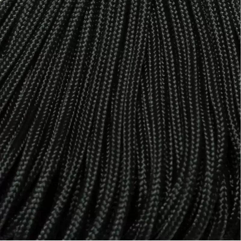275 Paracord Black Made in the USA Polyester/Nylon - Paracord Galaxy