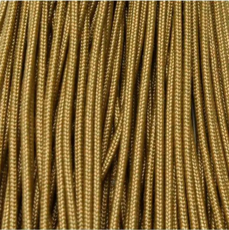 275 Paracord Gold Made in the USA Nylon/Nylon (100 FT.) - Paracord Galaxy