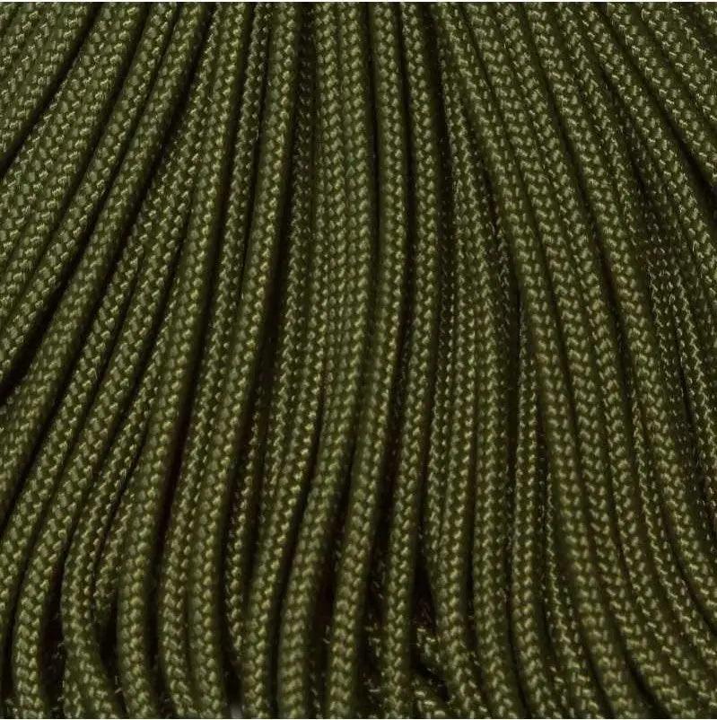 275 Paracord Olive Drab (OD) Made in the USA Polyester/Nylon (100 FT.) - Paracord Galaxy