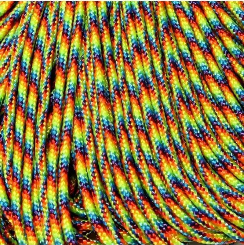 275 Paracord Trippin (Rainbow) Made in the USA Polyester/Nylon (100 FT.) - Paracord Galaxy