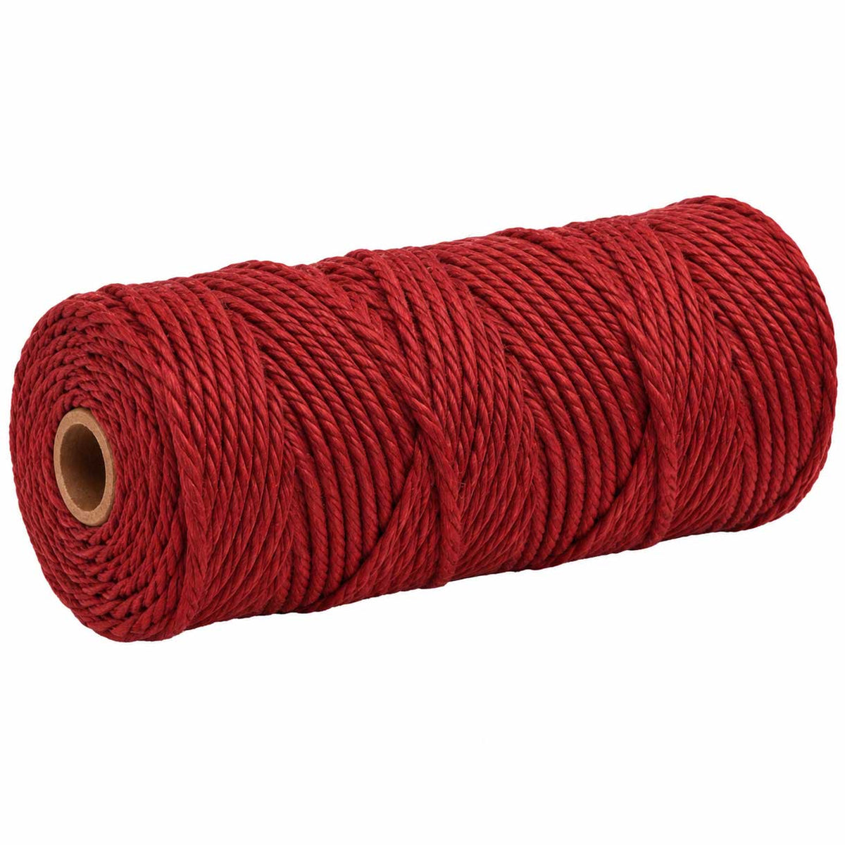 2 Pcs. 3 mm ((3/32") Fire Brick Twisted Cotton Macrame Rope 100 m (109 yd) Per Spool 280-