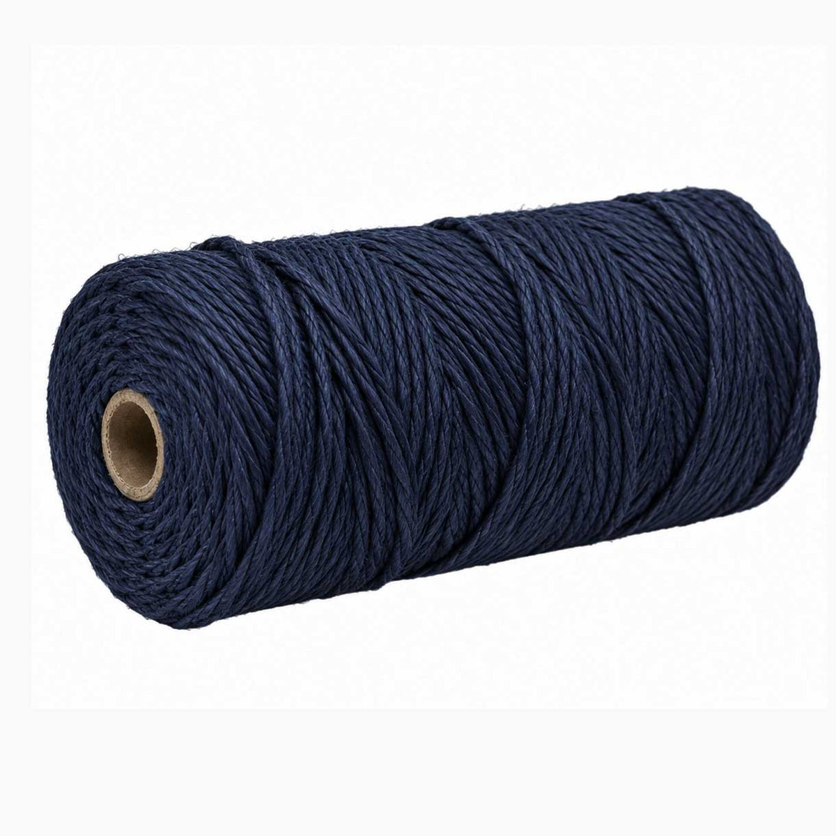 2 Pcs. 3 mm ((3/32") Marine Blue Twisted Cotton Macrame Rope 100 m (109 yd) Per Spool 280-