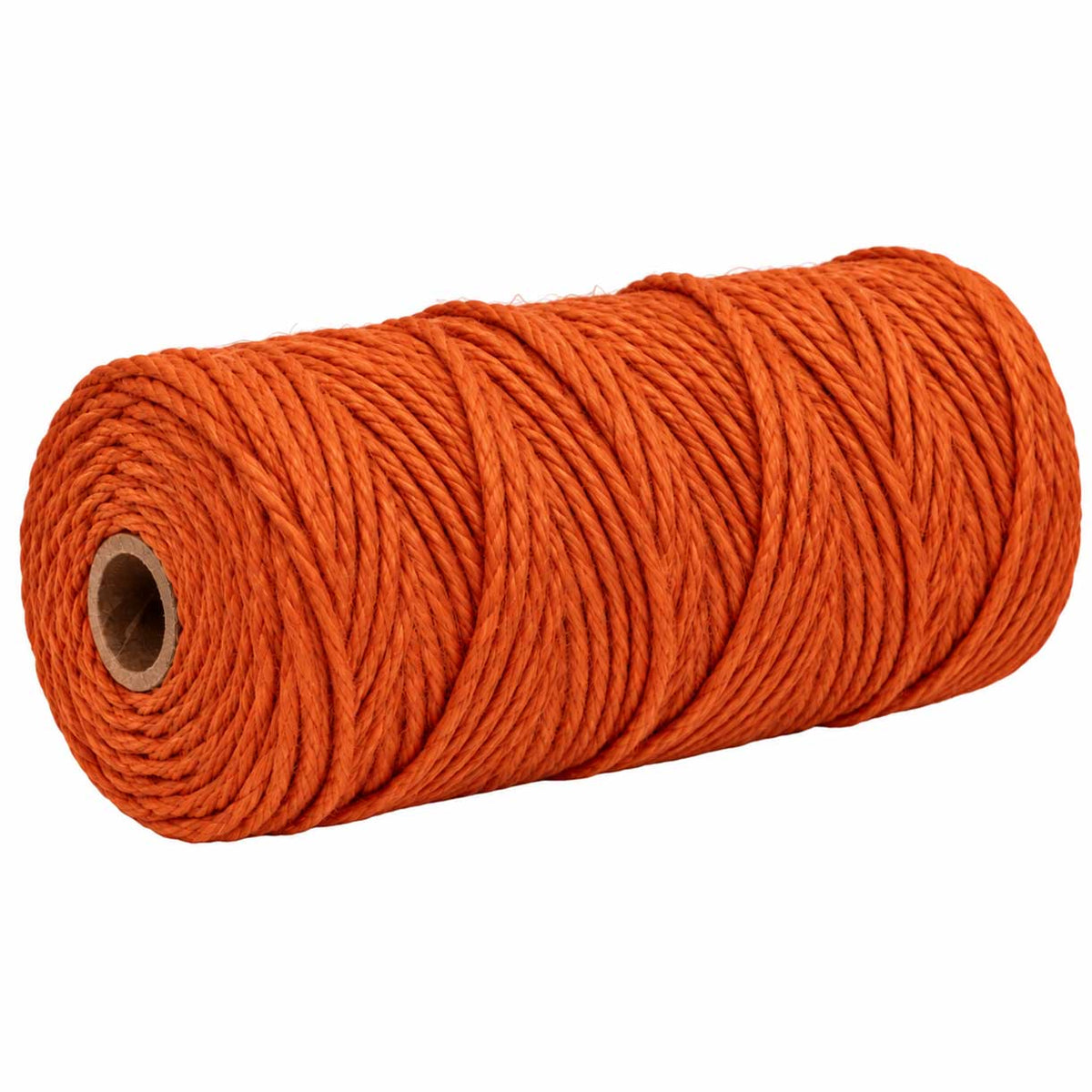 2 Pcs. 3 mm (3/32") Orange Red Twisted Cotton Macrame Rope 100 m (109 yd) Per Spool 280-