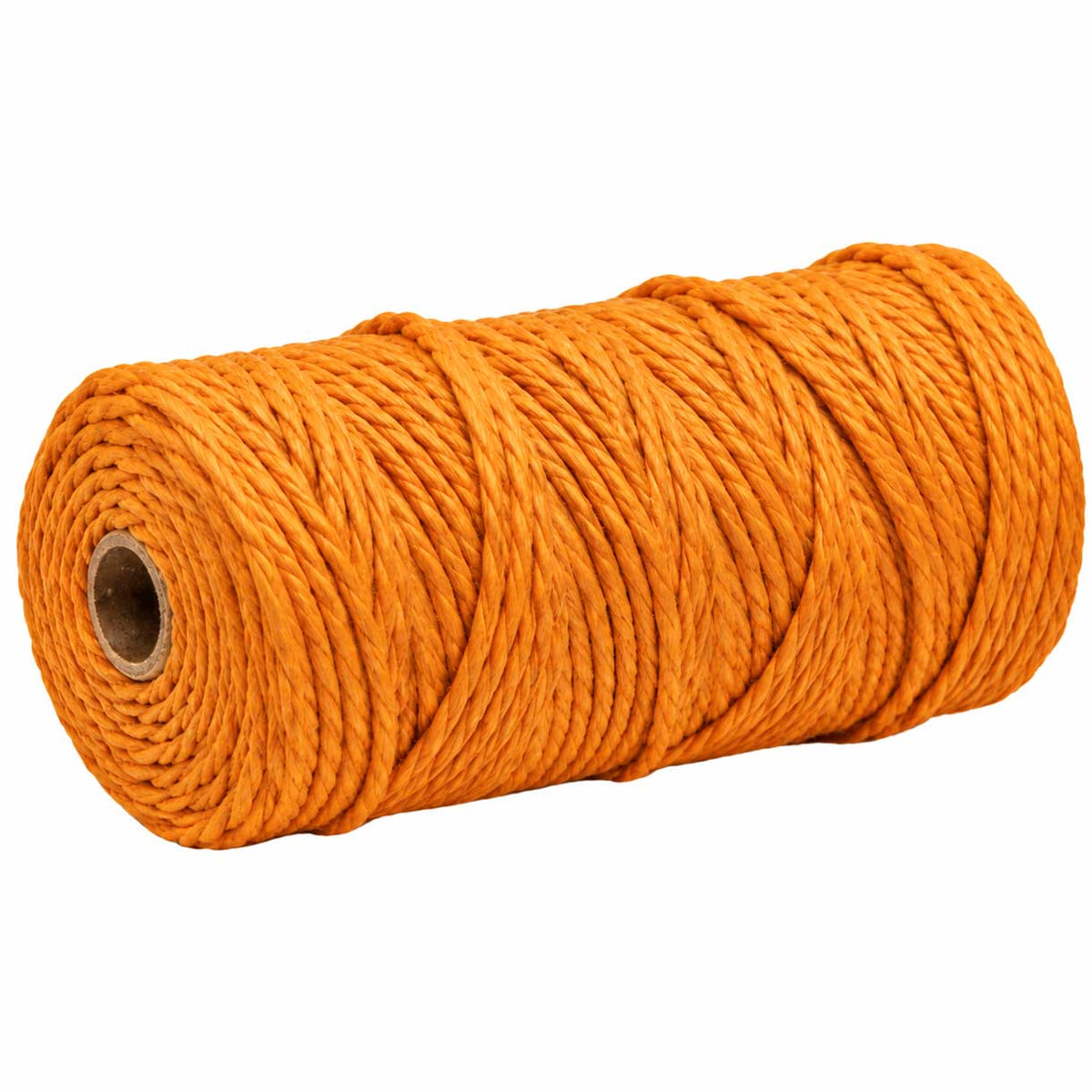 2 Pcs. 3 mm (3/32") Orange Twisted Cotton Macrame Rope 100 m (109 yd) Per Spool 280-
