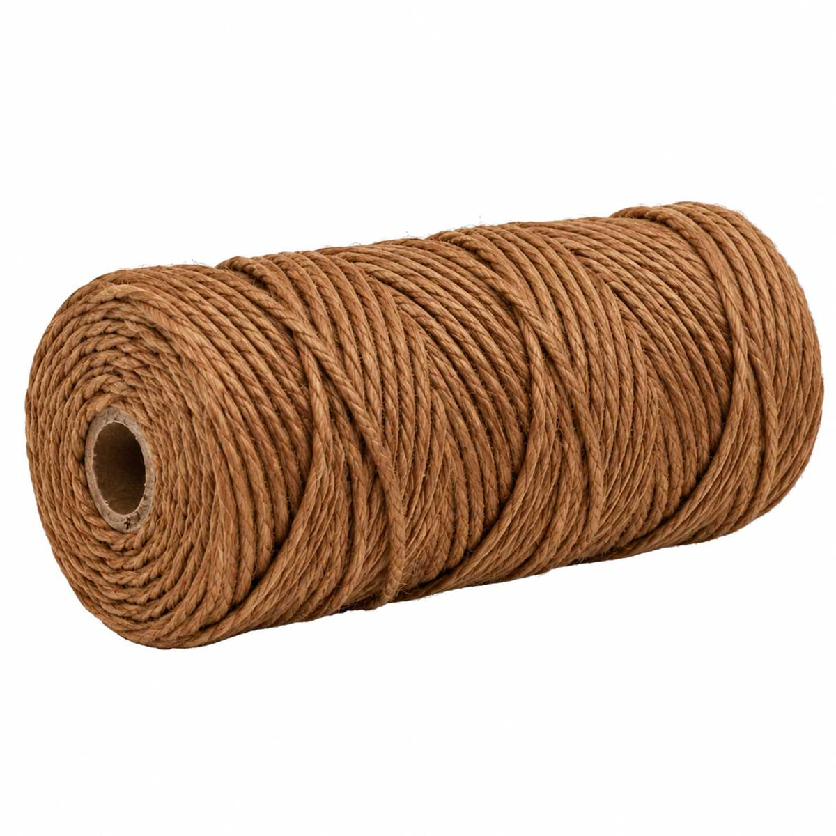 2 Pcs. 3 mm ((3/32") Peru Brown Twisted Cotton Macrame Rope 100 m (109 yd) Per Spool 280-