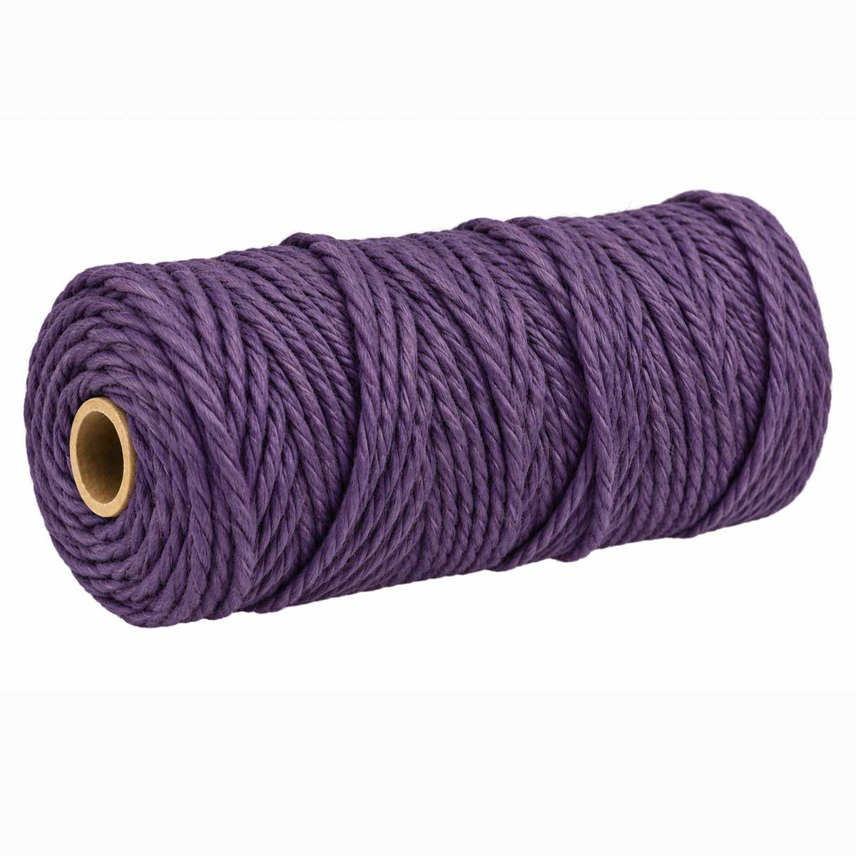 2 Pcs. 3 mm ((3/32") Purple Twisted Cotton Macrame Rope 100 m (109 yd) Per Spool 280-