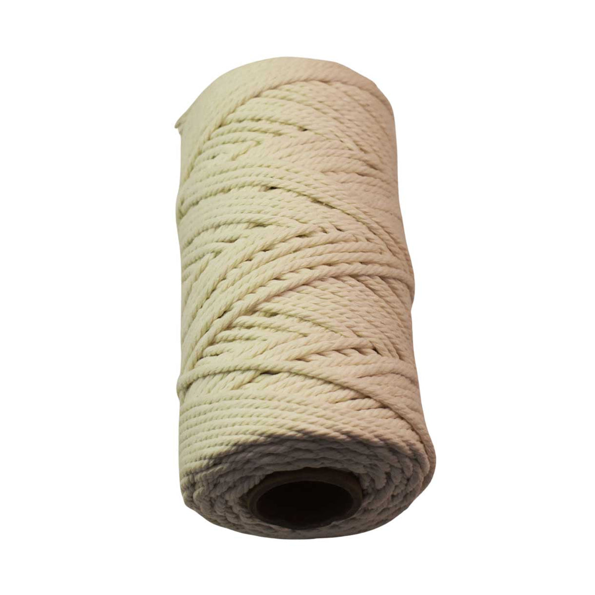 2 Pcs. 4 mm (5/32") Bisque Twisted Cotton Macrame Rope 100 m (109 yd) Per Spool.