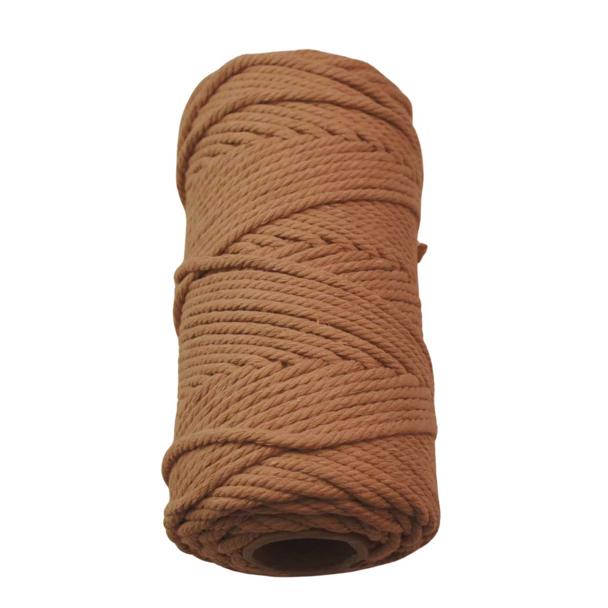 2 Pcs. 4 mm (5/32") Camel Twisted Cotton Macrame Rope 100 m (109 yd) Per Spool.