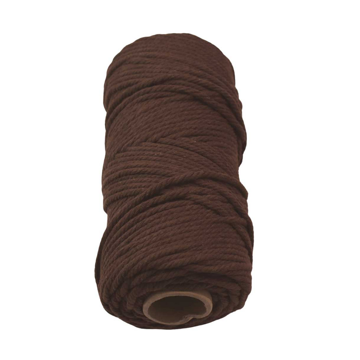 2 Pcs. 4 mm (5/32") Coconut Brown Twisted Cotton Macrame Rope 100 m (109 yd) Per Spool.