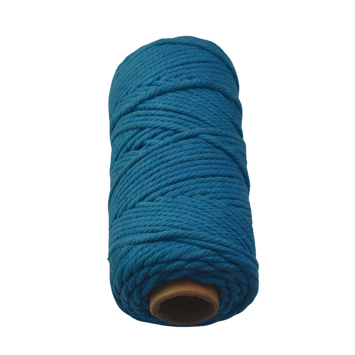 2 Pcs. 4 mm (5/32") Cornflower Blue Twisted Cotton Macrame Rope 100 m (109 yd) Per Spool.