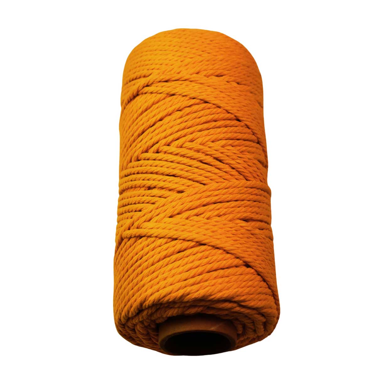 2 Pcs. 4 mm (5/32") Dark Orange Twisted Cotton Macrame Rope 100 m (109 yd) Per Spool.