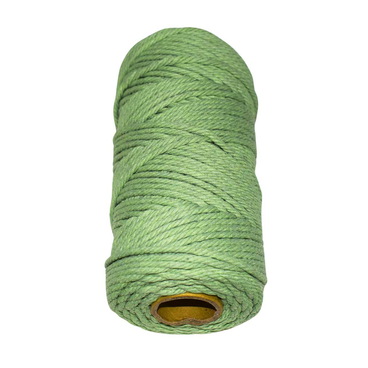 2 Pcs. 4 mm (5/32") Dark Sea Green Twisted Cotton Macrame Rope 100 m (109 yd) Per Spool.