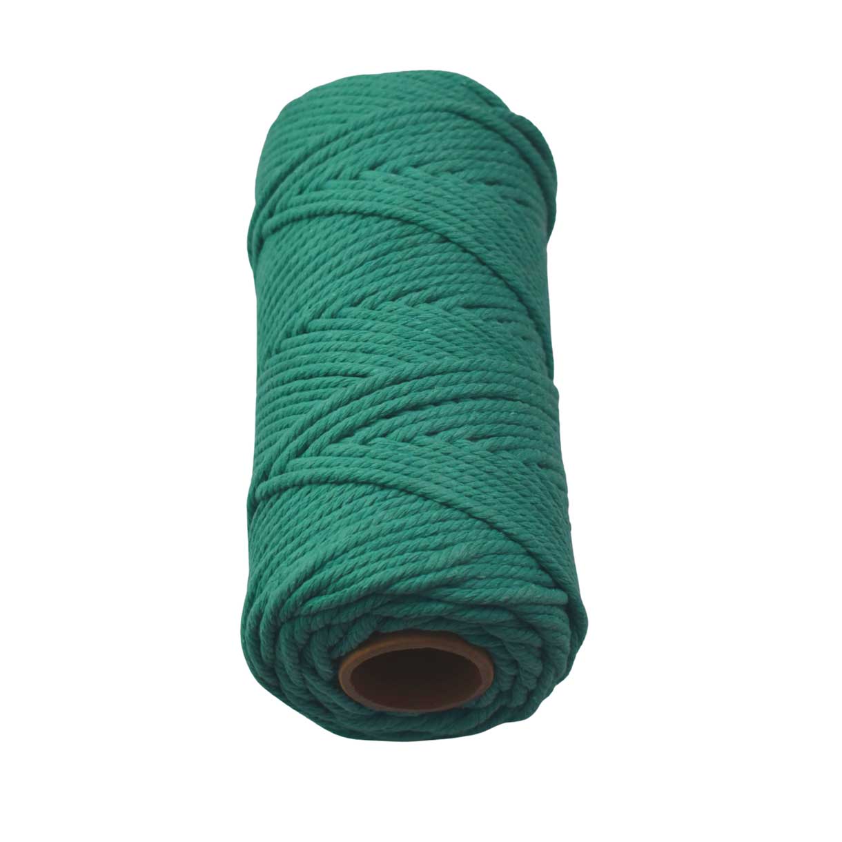 2 Pcs. 4 mm (5/32") Turquoise Twisted Cotton Macrame Rope 100 m (109 yd) Per Spool.