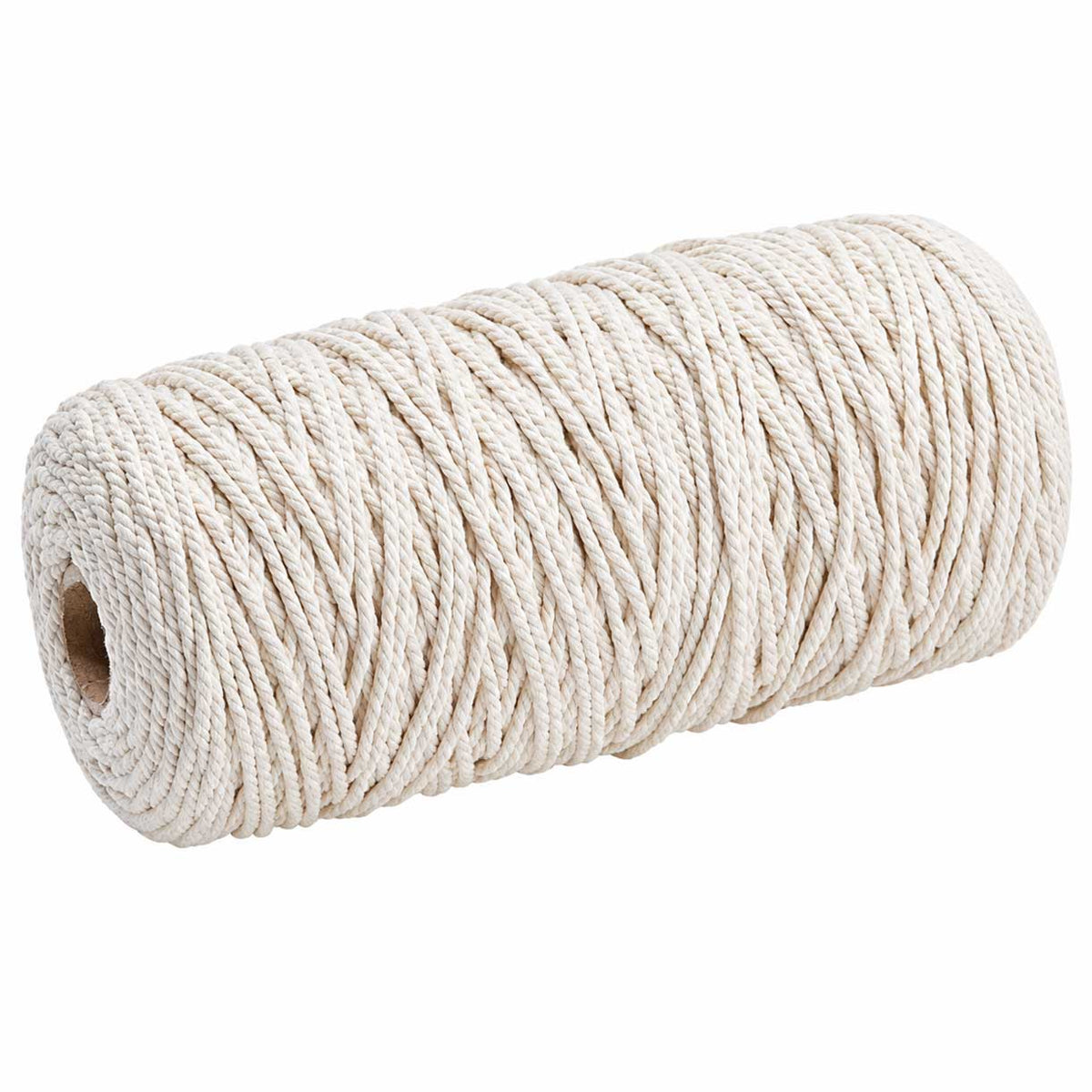 2 mm (5/64") Creamy White Twisted Cotton Macrame Rope 200 m (218 yd) 280-