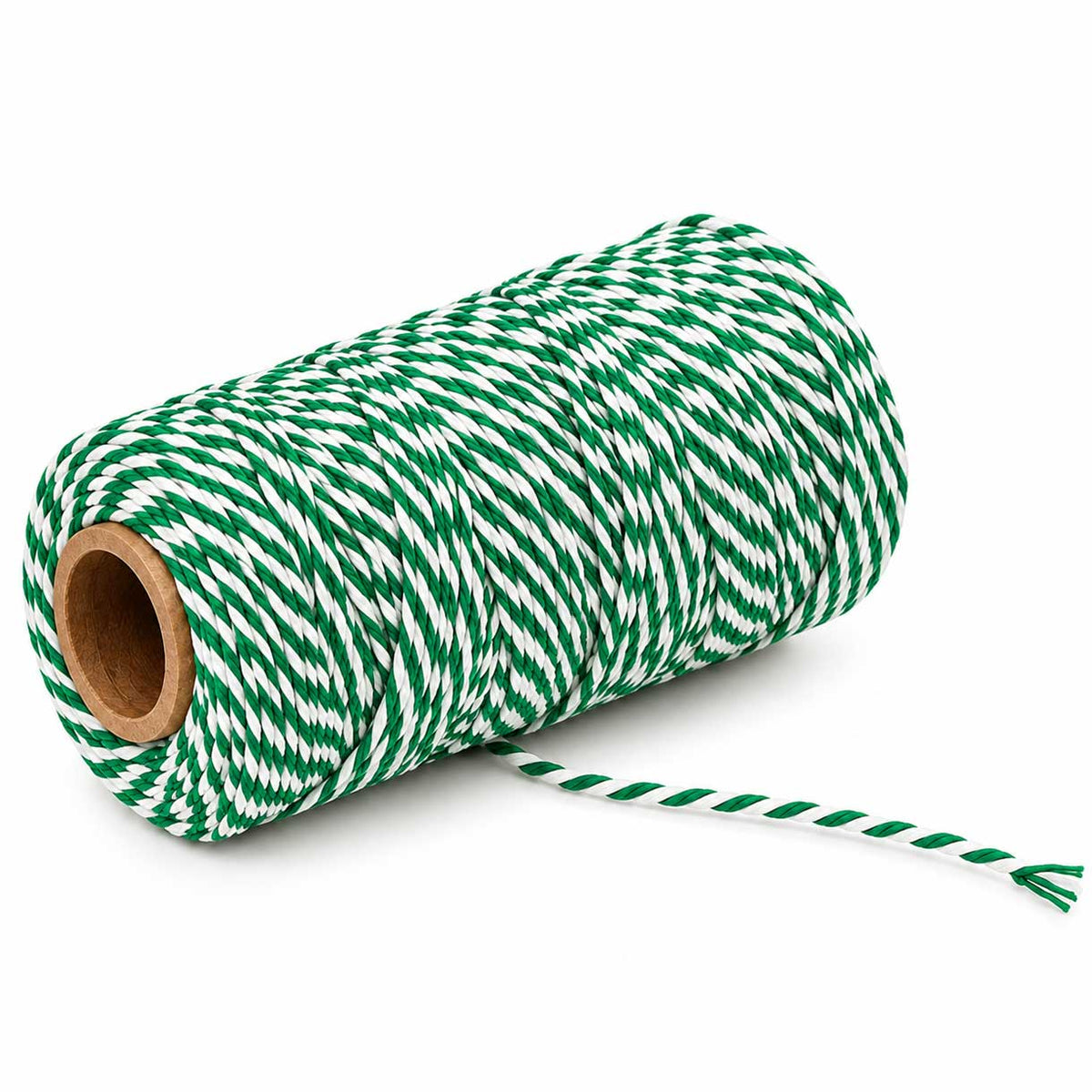 2 mm (5/64") Medium Sea Green/White Cotton Macrame Cord 100 m (109.3 yd) 280-
