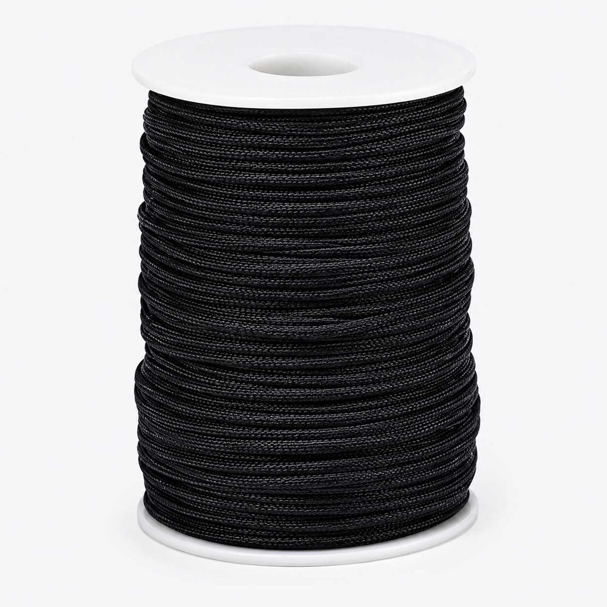2 mm Black Polyester Rattail Satin Cord/Thread 100 yd (91.5 m) 280-