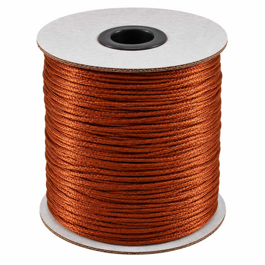 2 mm Cinnamon/Chocolate Nylon Rattail Satin Cord/Thread 100 yd (91.5 m) 280-