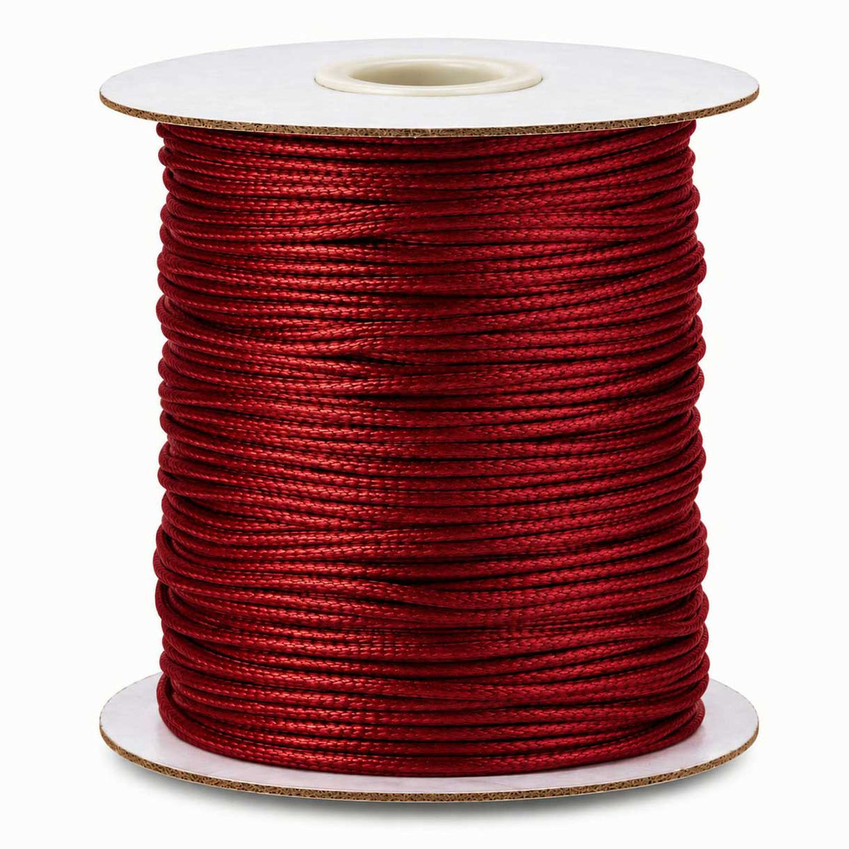 2 mm Dark Red Round Waxed Polyester Cord/Thread 90 yd (82 m) 280-