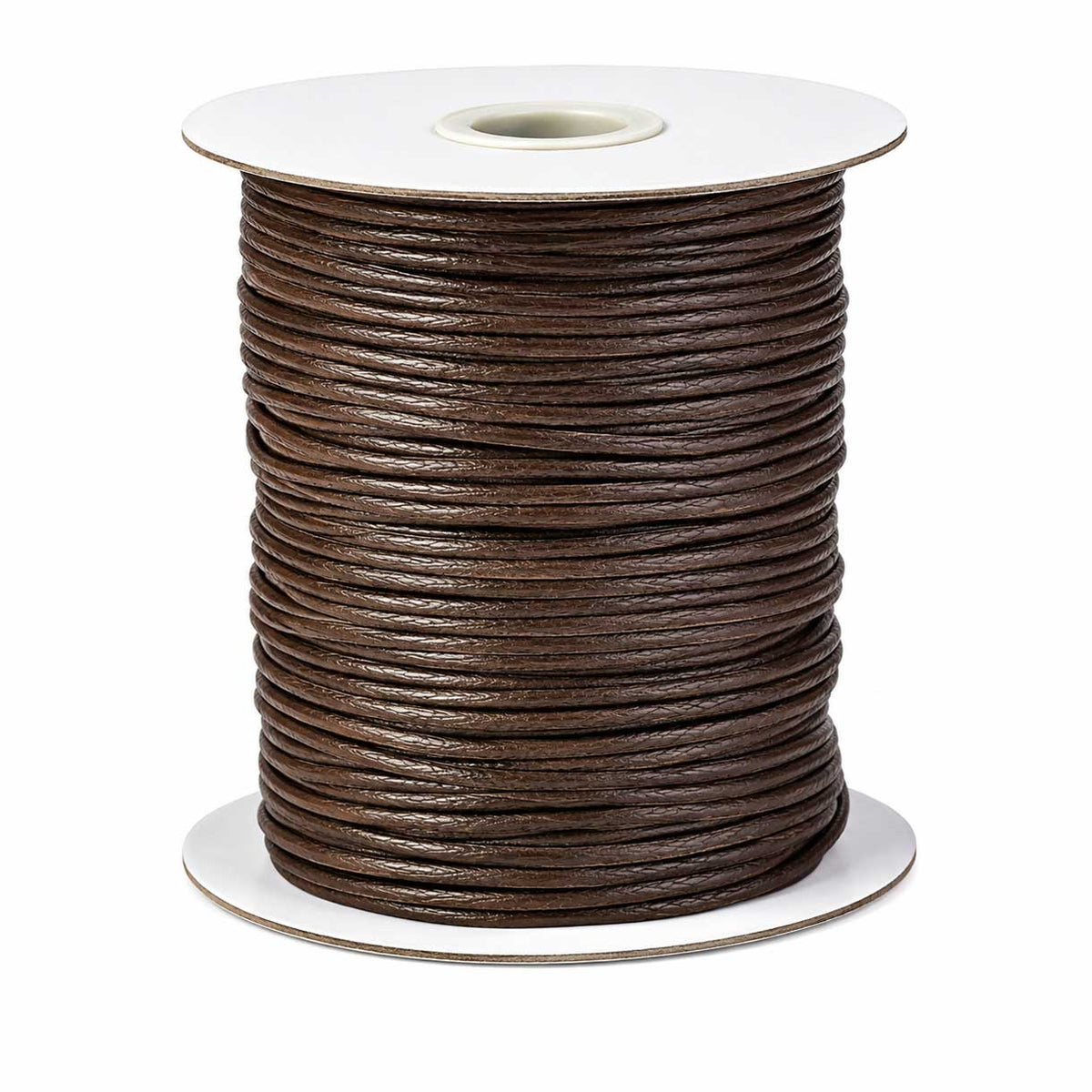 2 mm Dark Saddle Brown Round Waxed Polyester Cord/Thread 90 yd (82 m) 280-