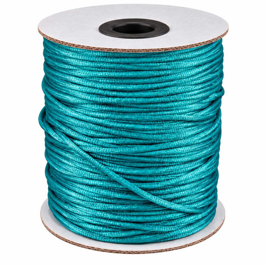 2 mm Dodger Blue Nylon Rattail Satin Cord/Thread 100 yd (91.5 m) 280-