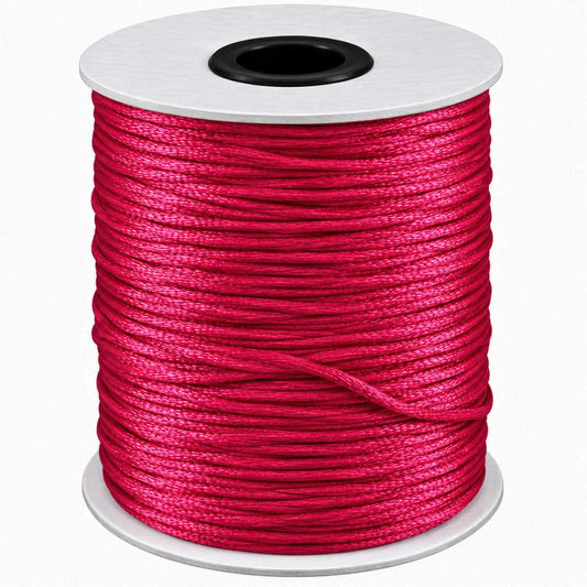 2 mm Fuchsia Nylon Rattail Satin Cord/Thread 100 yd (91.5 m) 280-