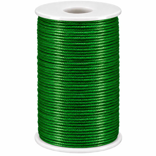 2 mm Green Polyester Rattail Satin Cord/Thread 100 yd (91.5 m) 280-