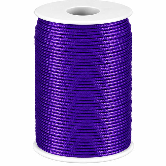 2 mm Medium Purple Polyester Rattail Satin Cord/Thread 100 yd (91.5 m) 280-