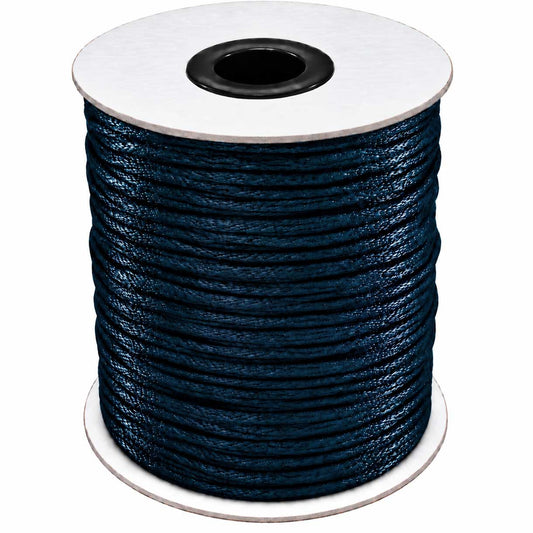 2 mm Midnight Blue Nylon Rattail Satin Cord/Thread 100 yd (91.5 m) 280-