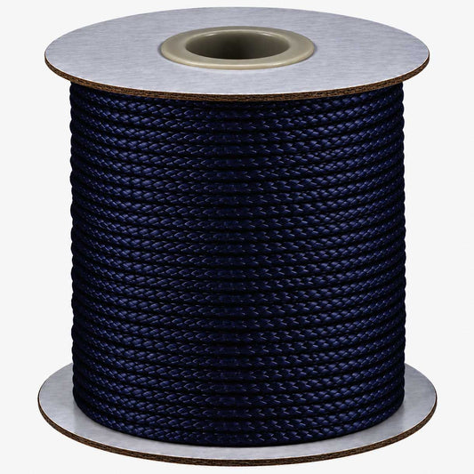 2 mm Midnight Blue Round Waxed Polyester Cord/Thread 90 yd (82 m) 280-