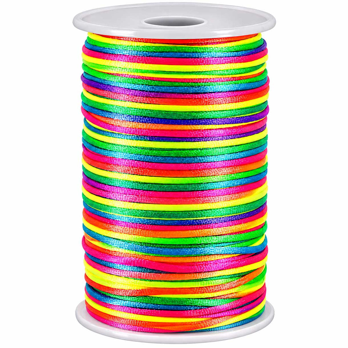 2 mm Rainbow Nylon Rattail Satin Cord/Thread 109 yd (100 m) 280-